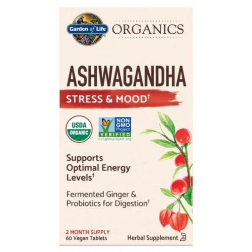 Garden of Life, Mykind Ashwagandha - 60 vegan tablets